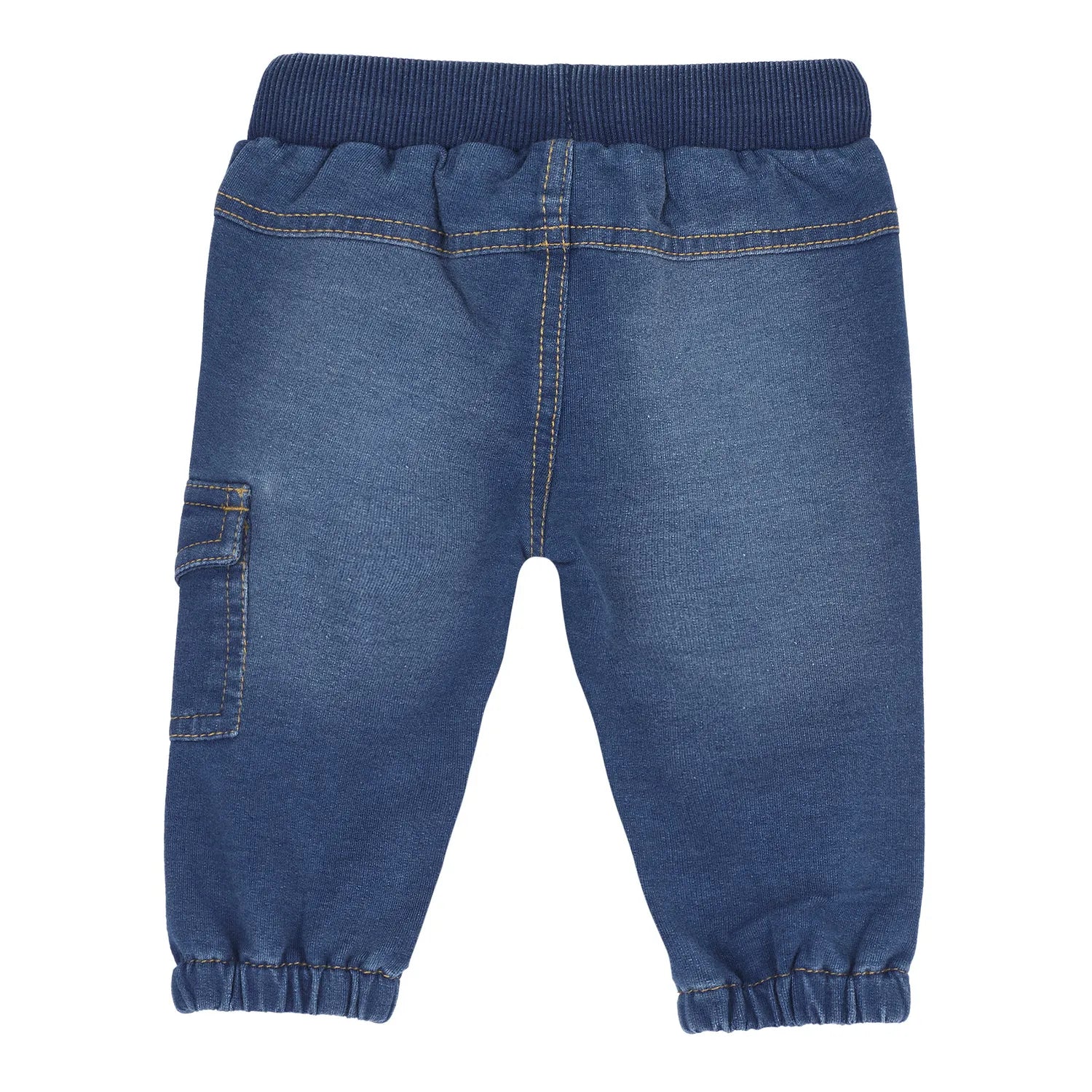 Boys Medium Blue Solid Denim Jeans