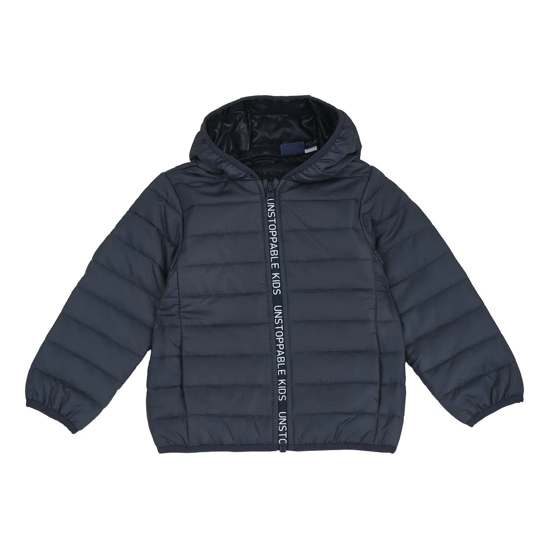 Boys Medium Blue Solid Polyester Jacket