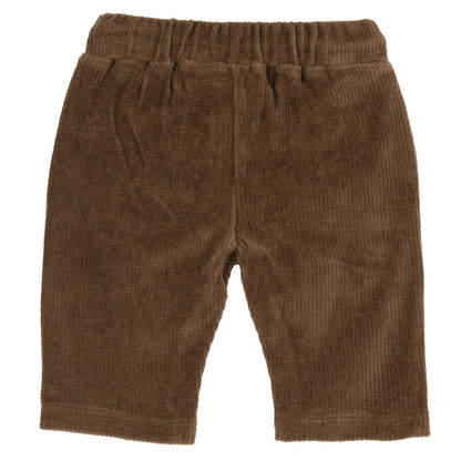 Boys Medium Brown Velour Trouser