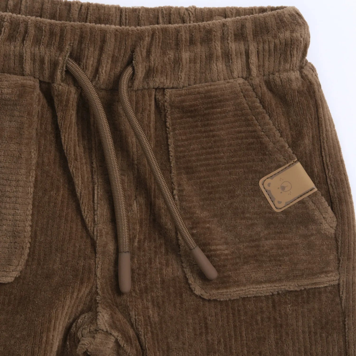 Boys Medium Brown Velour Trouser