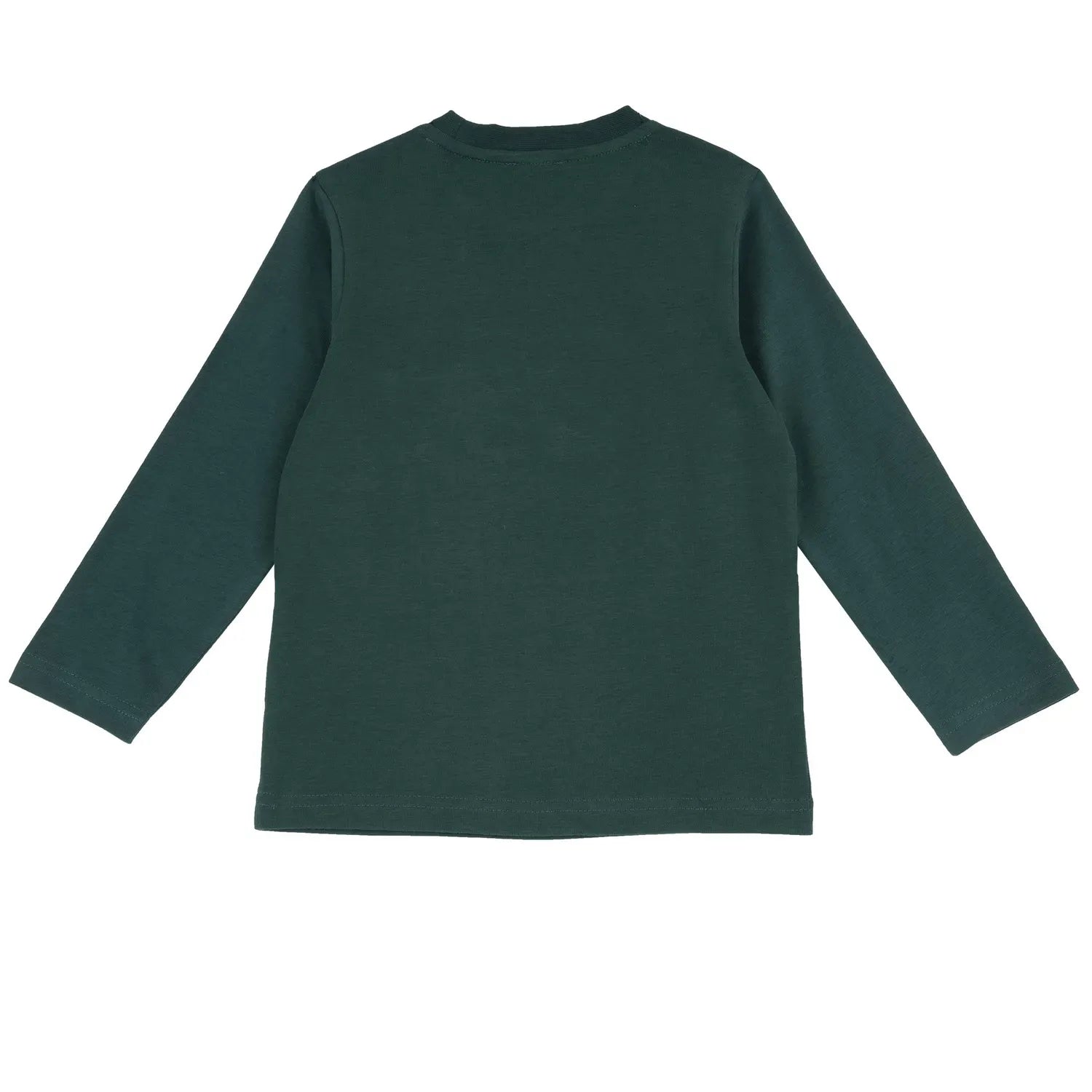 Boys Medium Green Applique Long Sleeve T-shirt