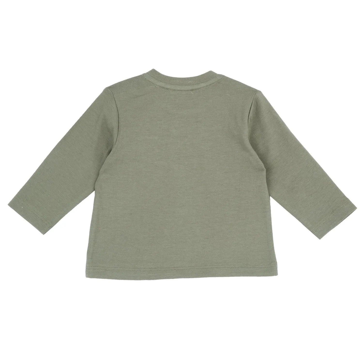 Boys Medium Green Embroidered Long Sleeve T-shirt