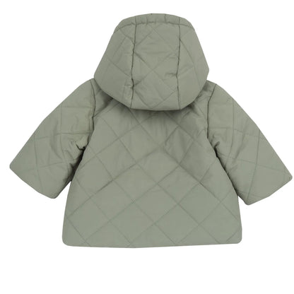 Boys Medium Green Self Design Jacket