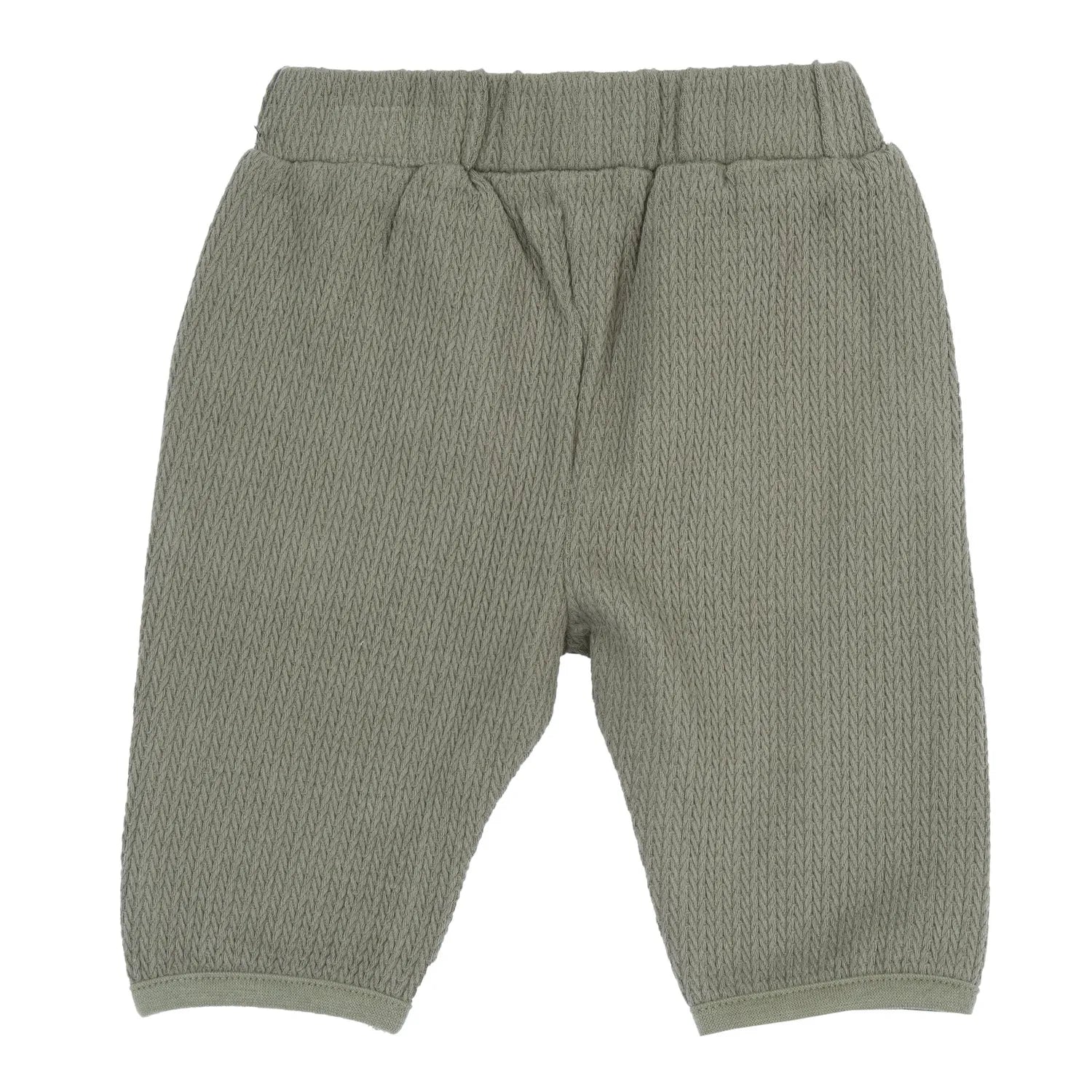 Boys Medium Green Self Design Trouser