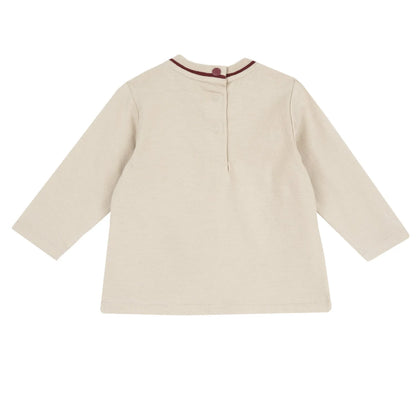 Boys Medium Natural Printed Long Sleeve T-shirt
