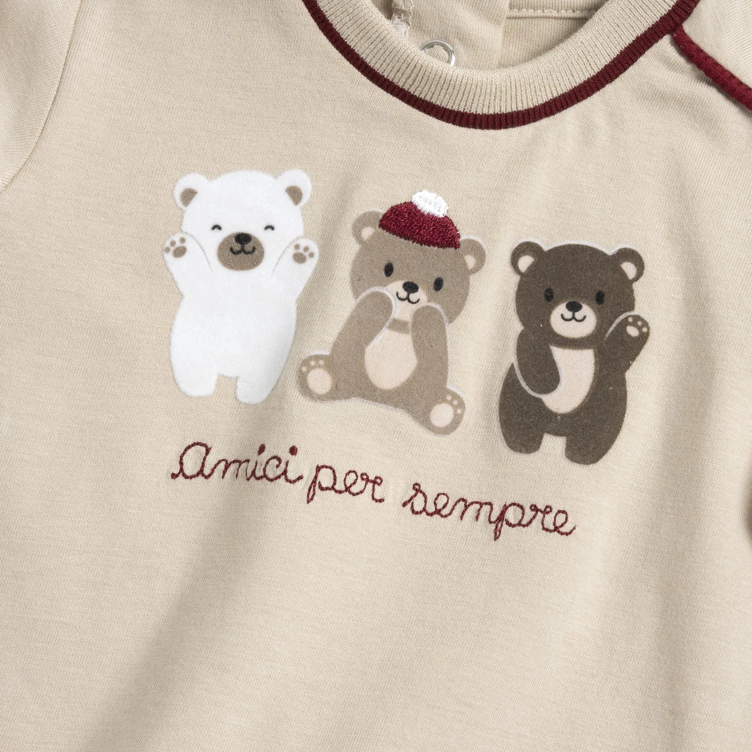 Boys Medium Natural Printed Long Sleeve T-shirt