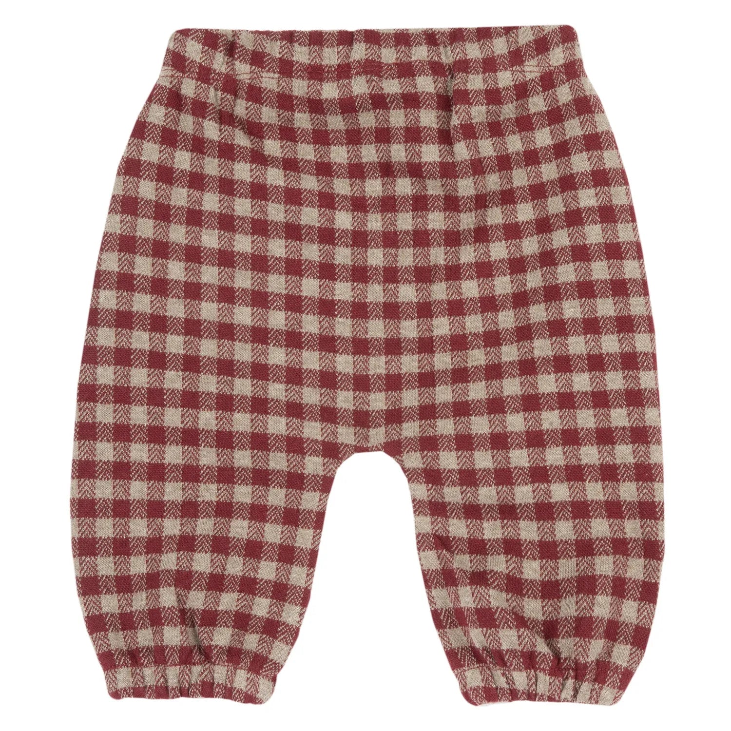 Boys Medium Red Checked Joggers