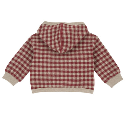 Boys Medium Red Checked Sweatshirt