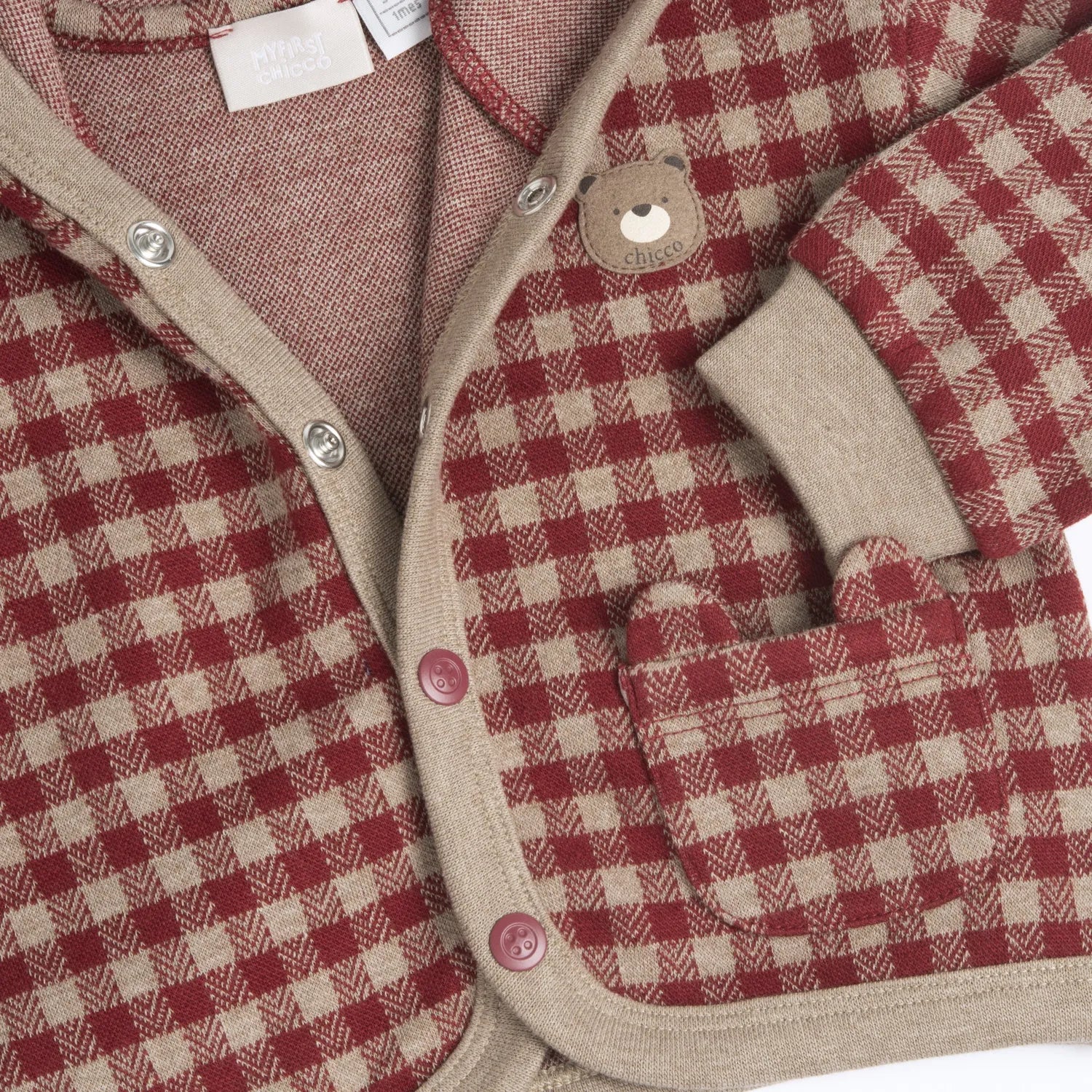 Boys Medium Red Checked Sweatshirt