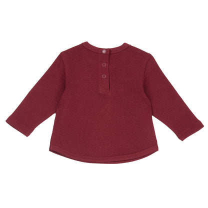 Boys Medium Red Printed Long Sleeve T-shirt