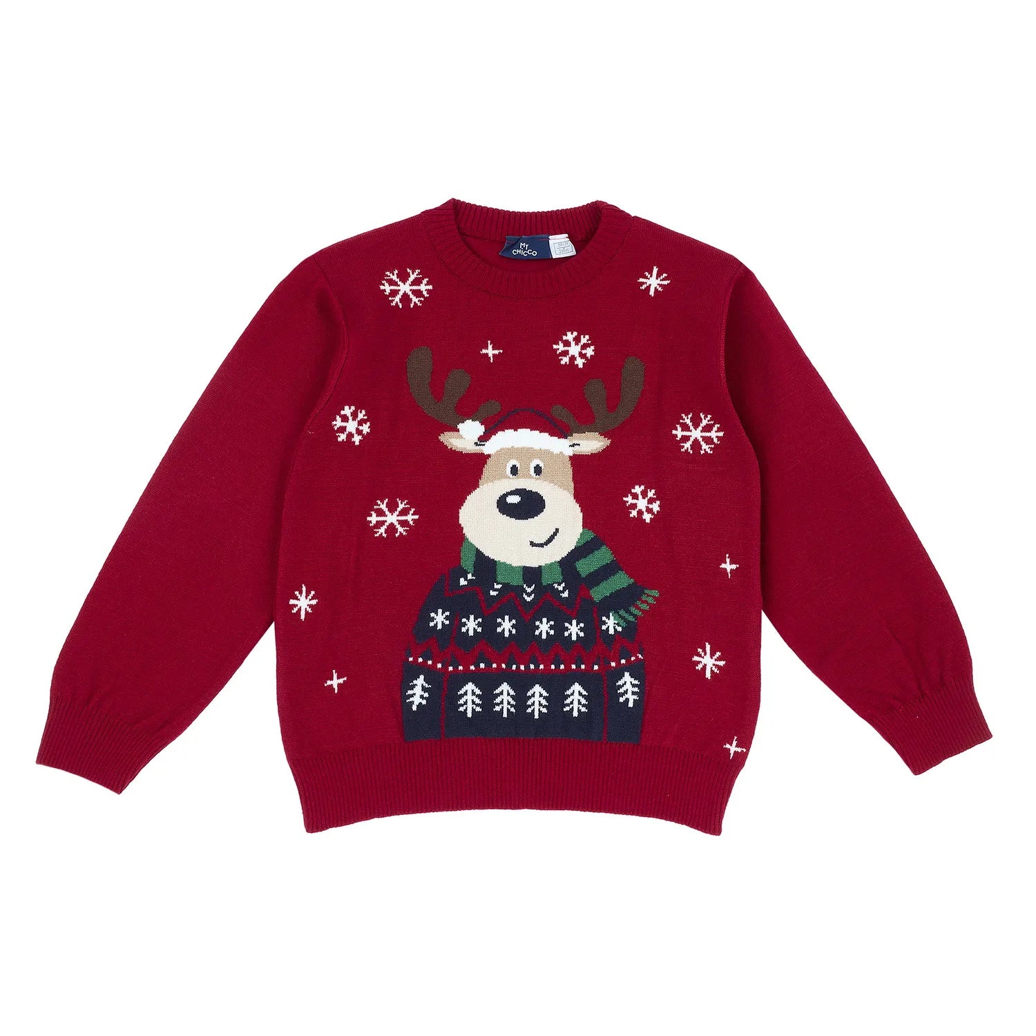 Boys Medium Red Printed Pullover