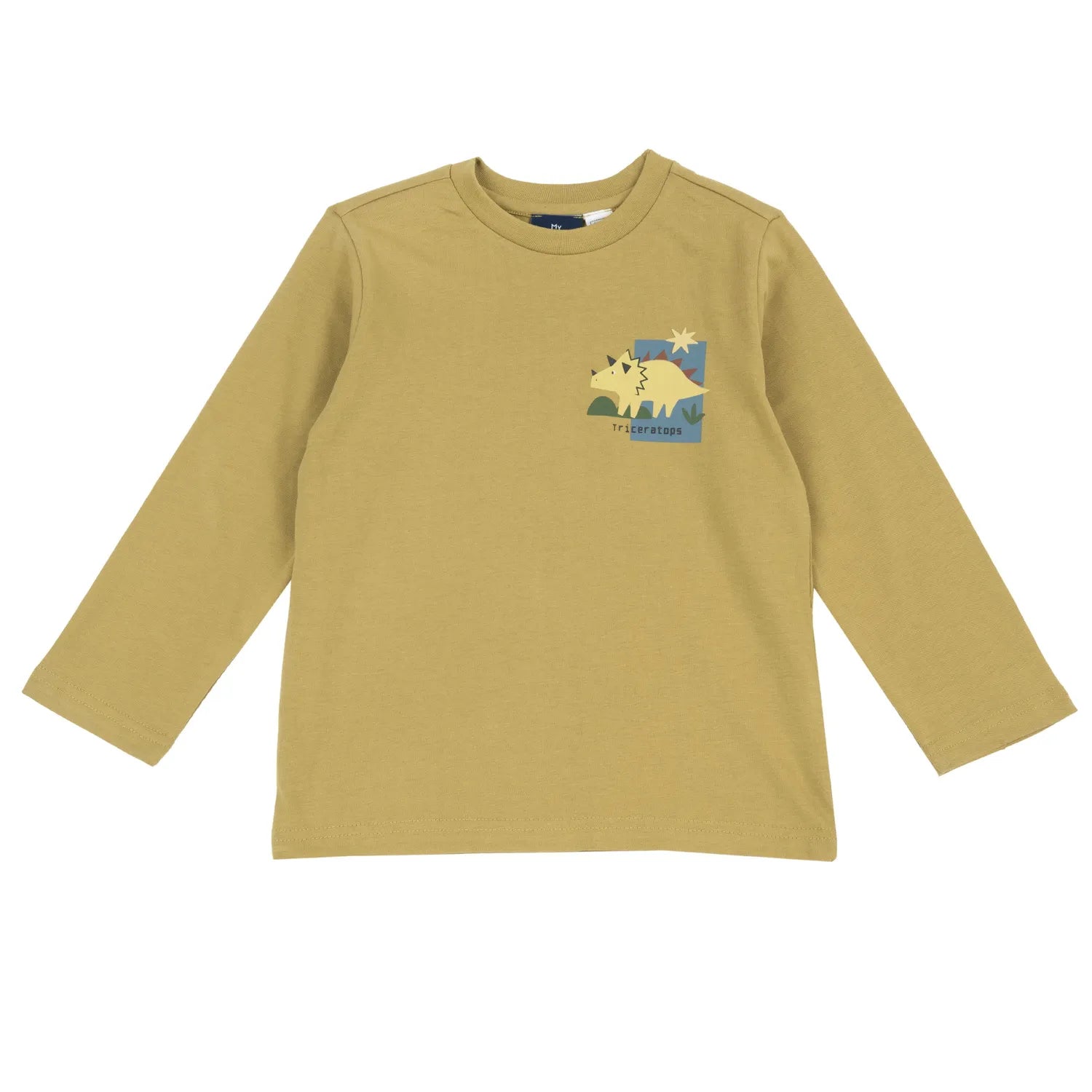 Boys Medium Yellow Printed Long Sleeve T-shirt