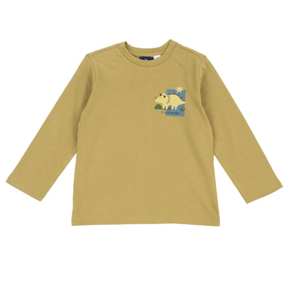 Boys Medium Yellow Printed Long Sleeve T-shirt