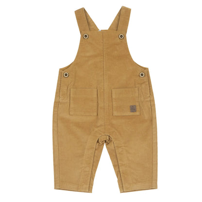 Boys Mustard Solid Long Dungaree