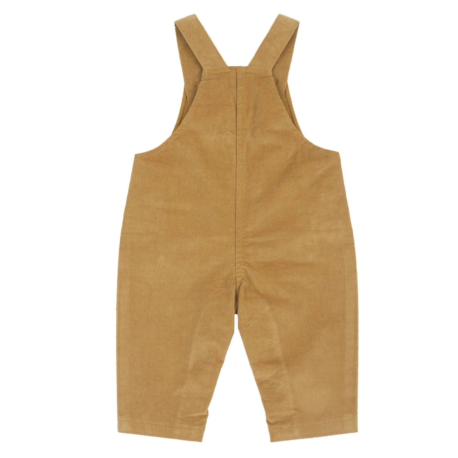 Boys Mustard Solid Long Dungaree