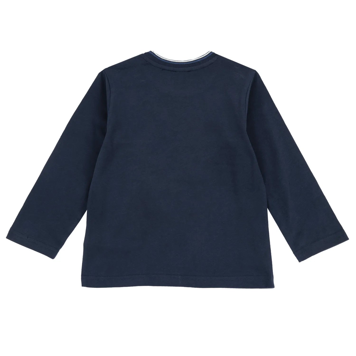 Boys Navy Embroidered Long Sleeve T-shirt