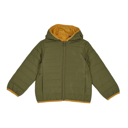 Boys Solid Polyester Padded Jacket