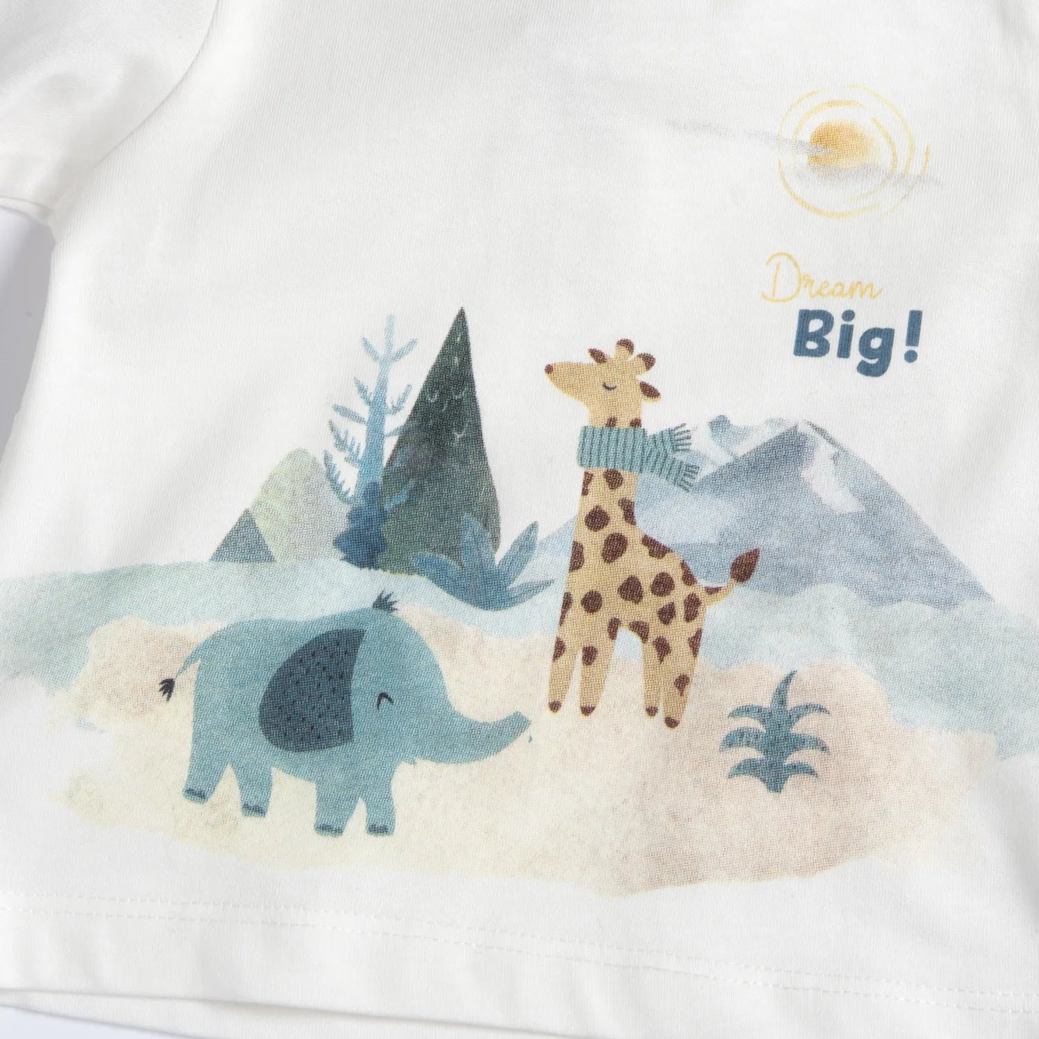 Boys White &amp; Blue Animal Printed Long Sleeve T-shirt
