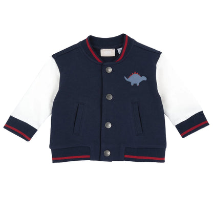 Boys White &amp; Blue Colorblocked Sweatshirt