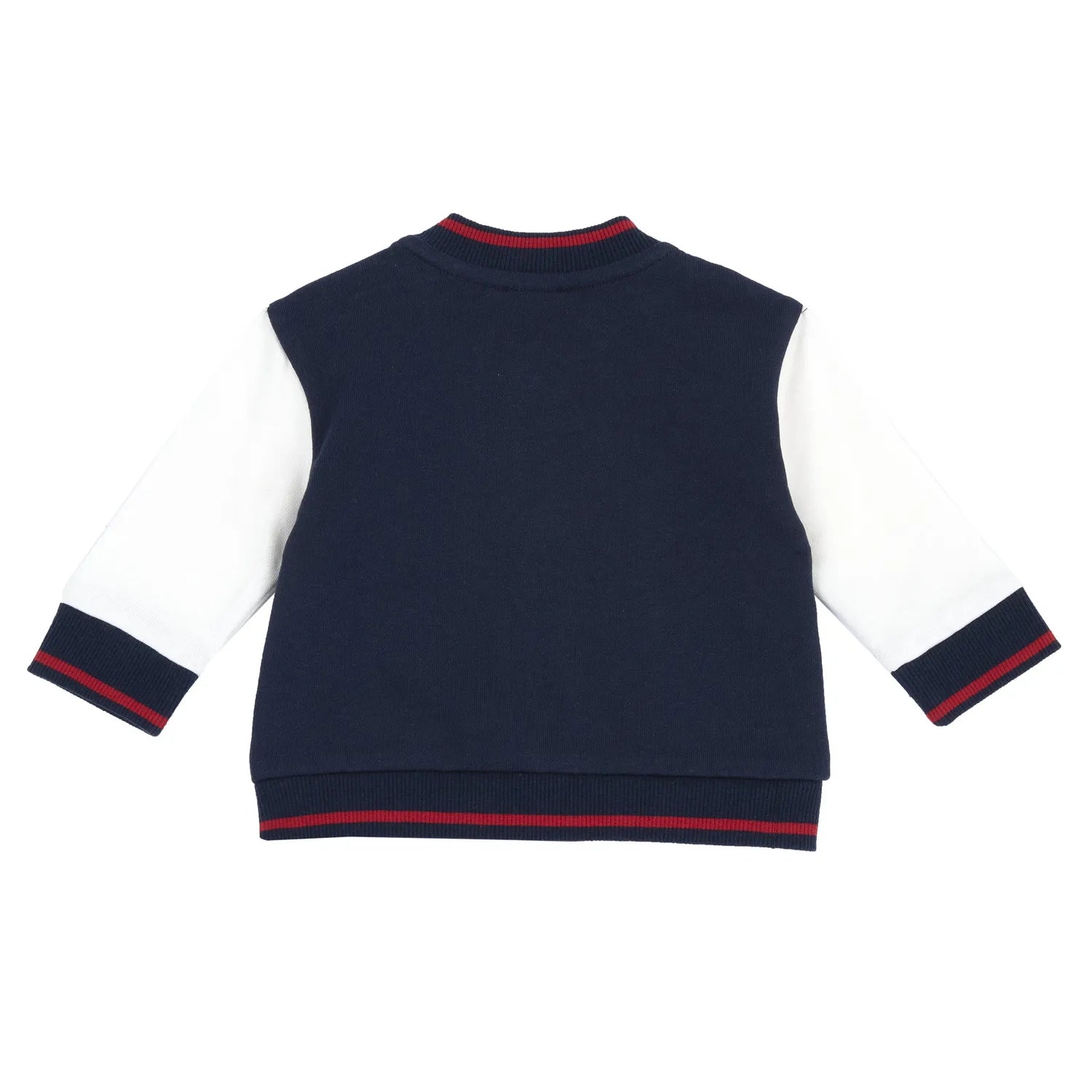 Boys White &amp; Blue Colorblocked Sweatshirt