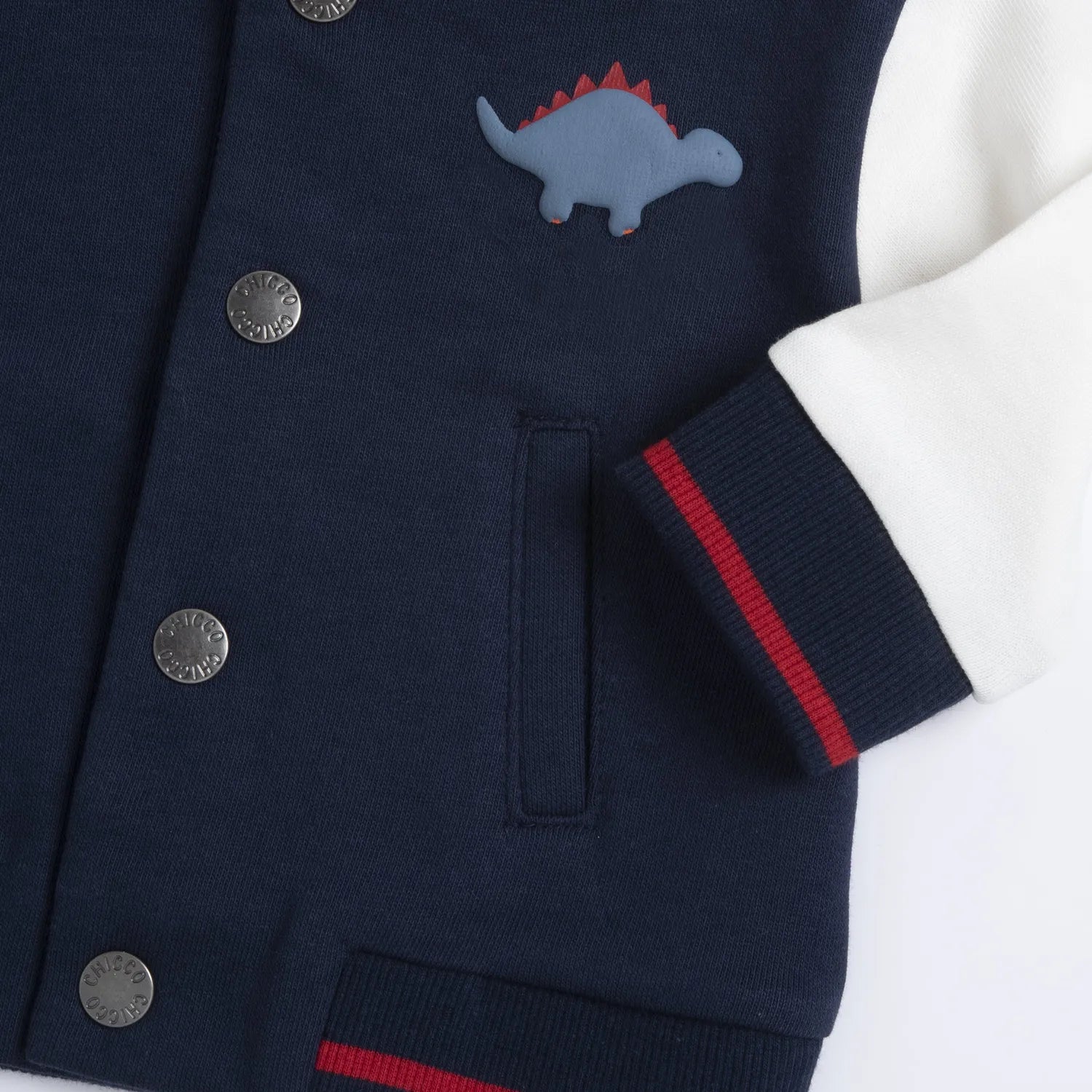 Boys White &amp; Blue Colorblocked Sweatshirt