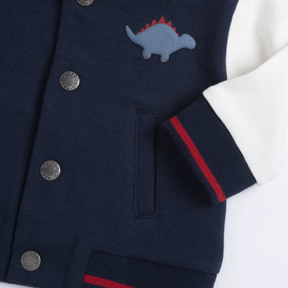 Boys White &amp; Blue Colorblocked Sweatshirt