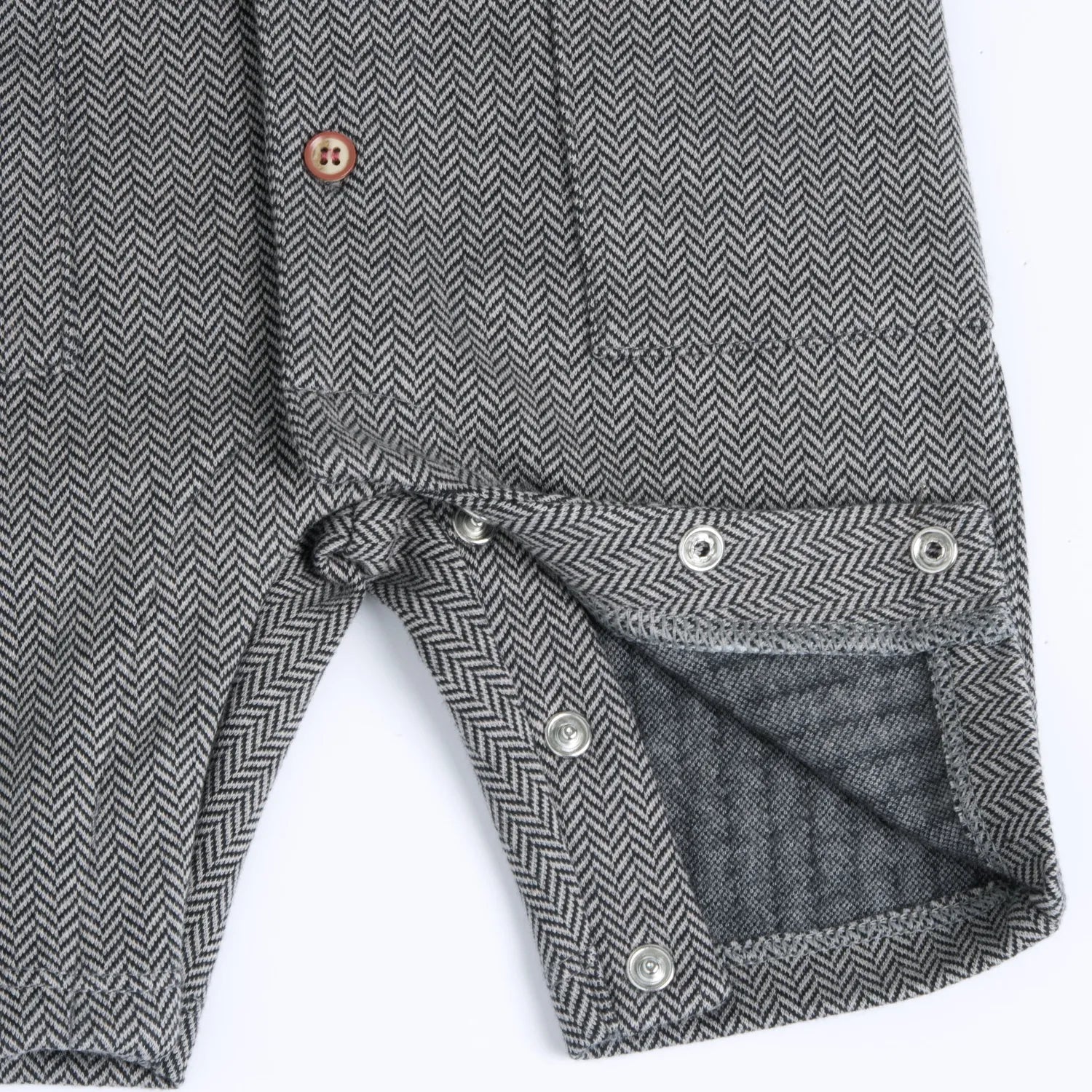 Boys White &amp; Grey Chevron Top with Dungaree