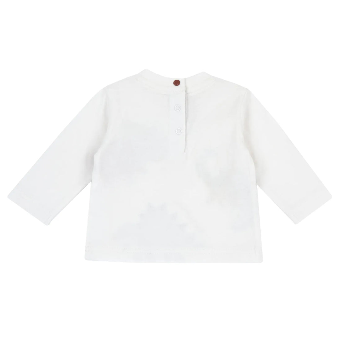 Boys White Dino Printed Long Sleeve T-shirt