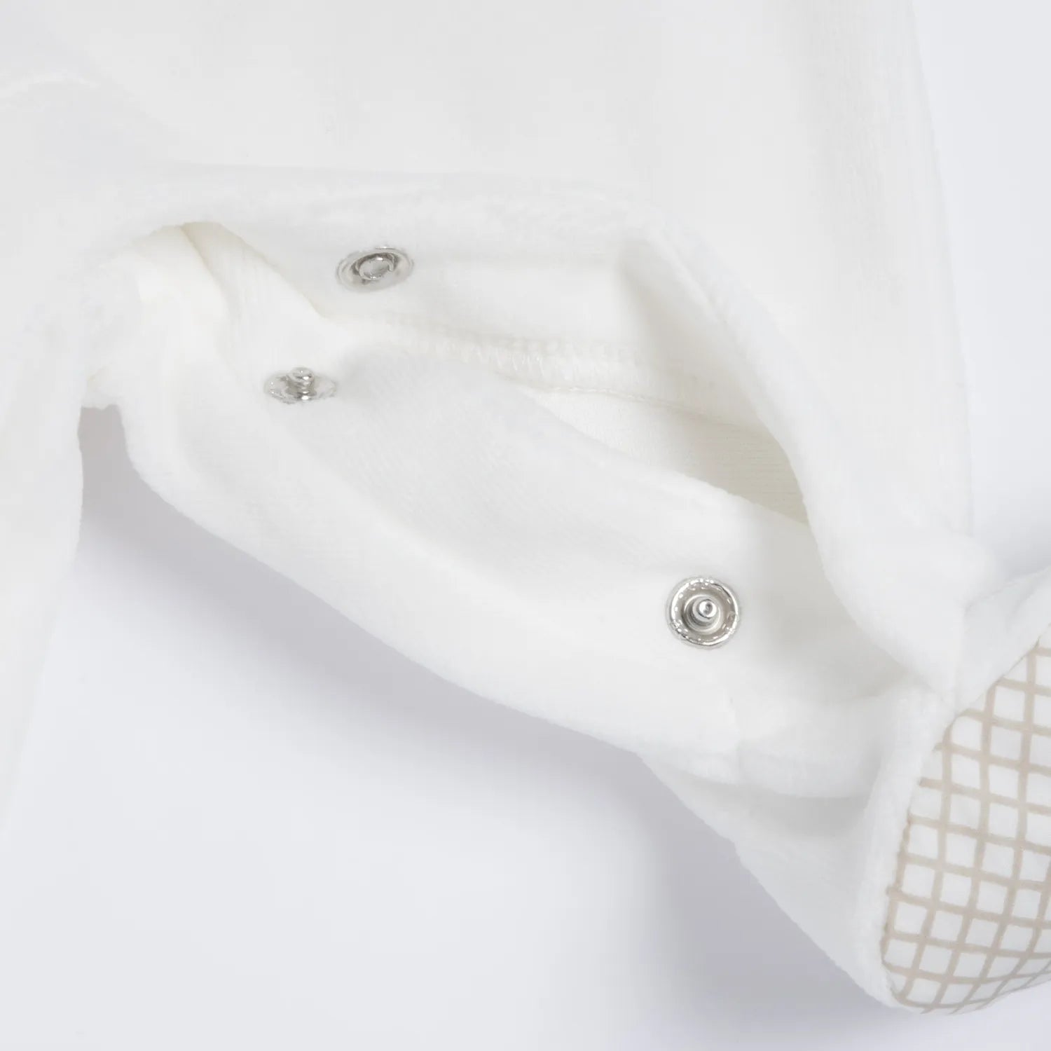 Boys White Embellished Leg Opening Babysuit