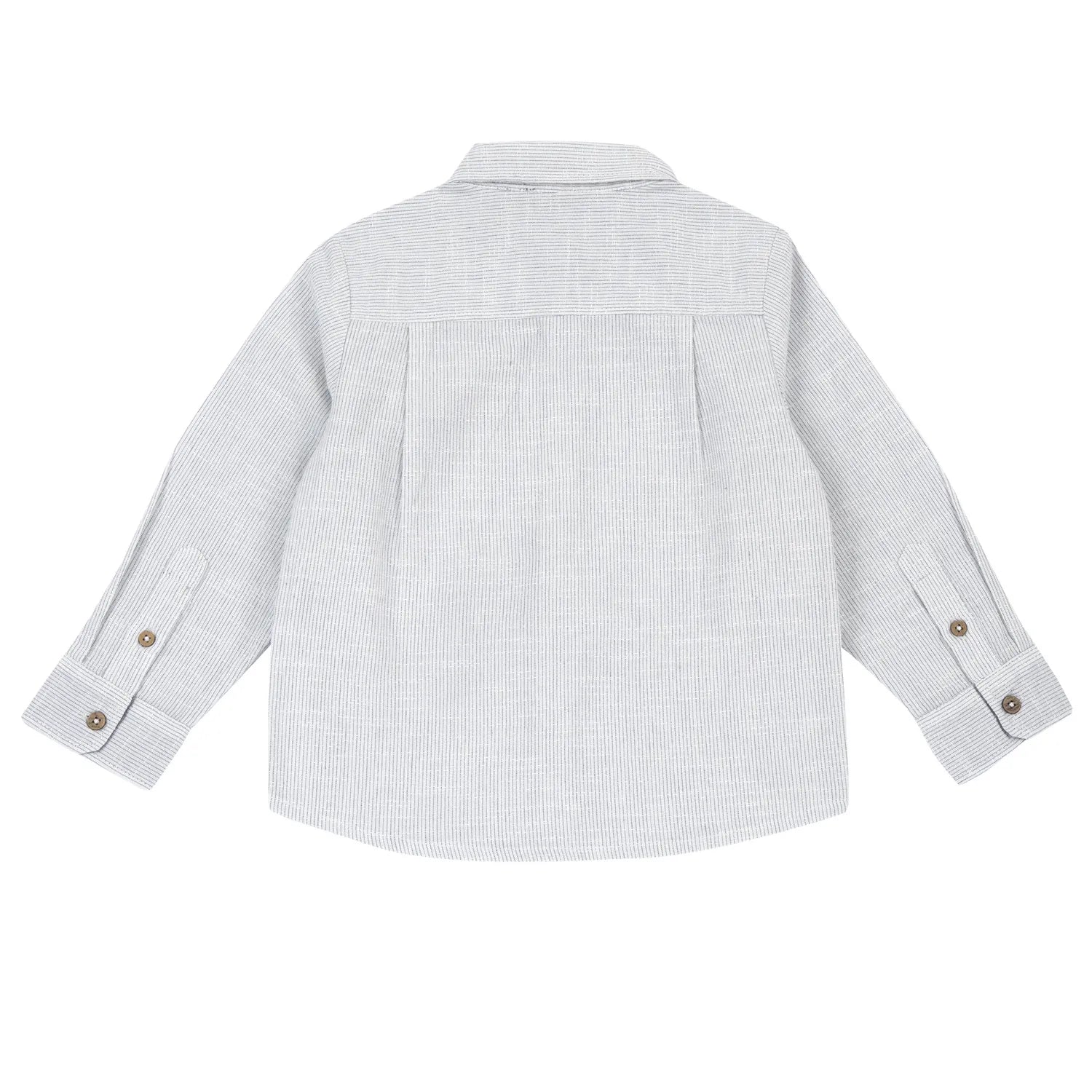 Boys White Striped Long Sleeve Shirt