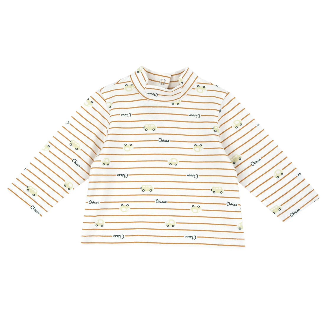 Boys White Striped Long Sleeve T-shirt