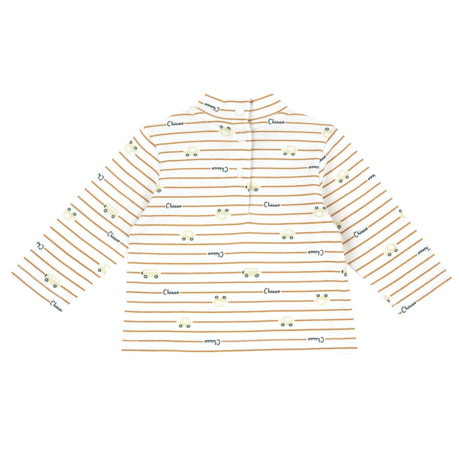 Boys White Striped Long Sleeve T-shirt