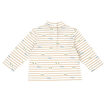 Boys White Striped Long Sleeve T-shirt
