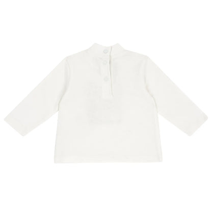 Boys White Typography Knitted T-shirt