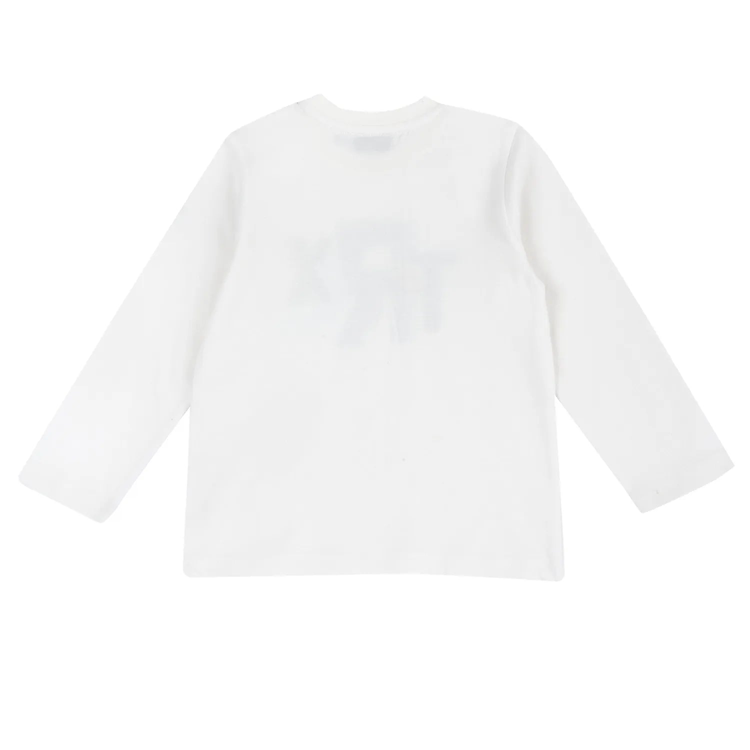 Boys White Typography Printed Long Sleeve T-shirt
