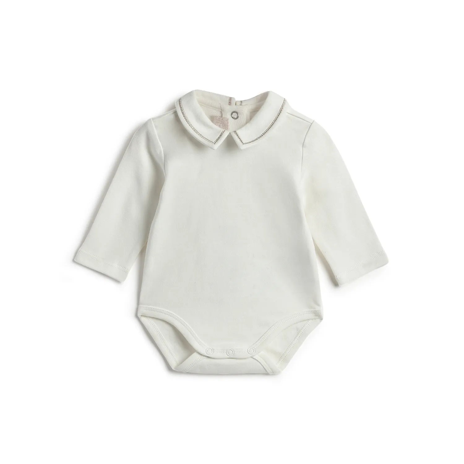 2 Pc Long Sleeve Bodysuit &amp; Sleeveless Beige Babysuit