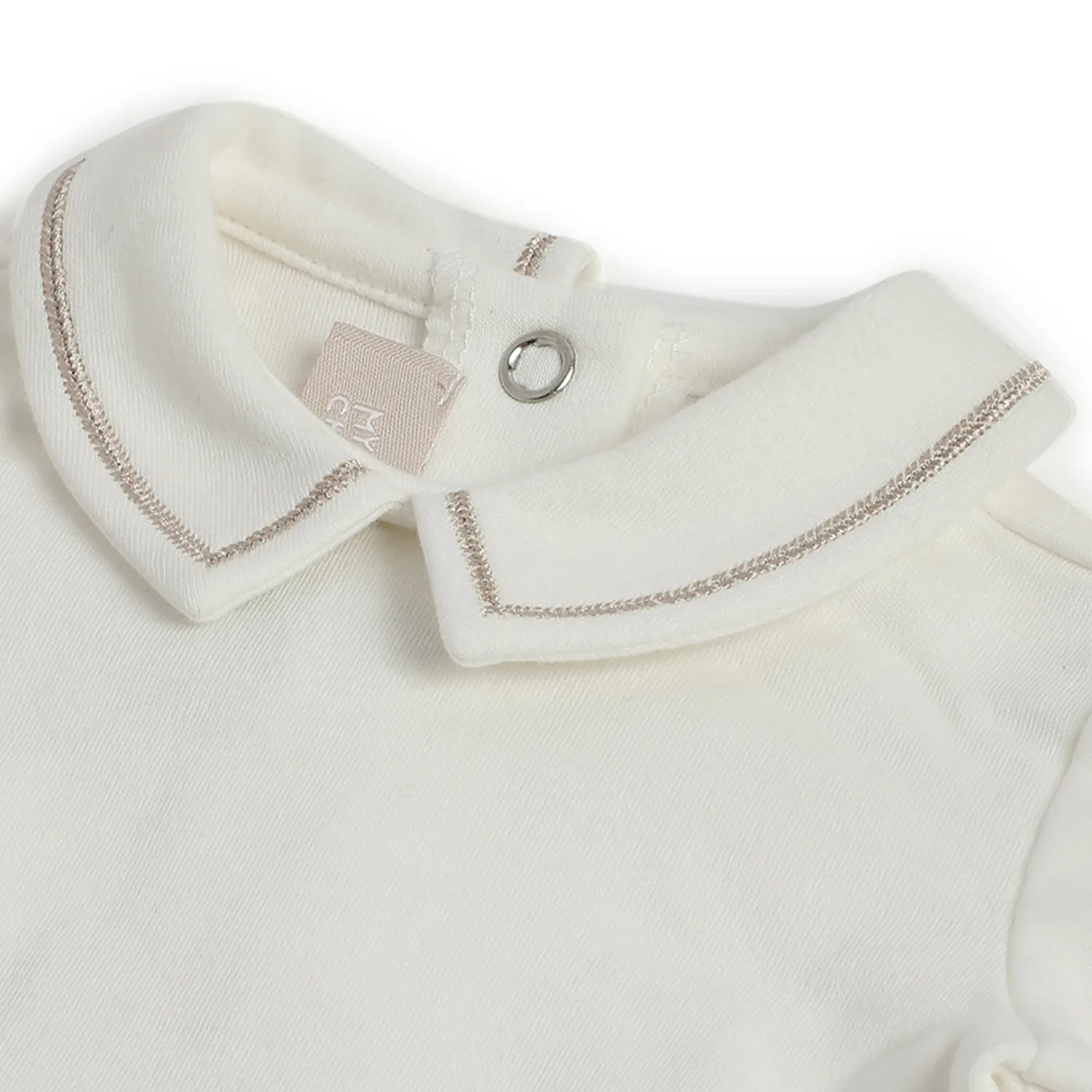 2 Pc Long Sleeve Bodysuit &amp; Sleeveless Beige Babysuit