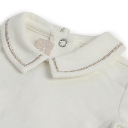 2 Pc Long Sleeve Bodysuit &amp; Sleeveless Beige Babysuit