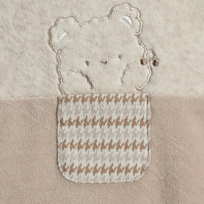 2 Pc Long Sleeve Bodysuit &amp; Sleeveless Beige Babysuit