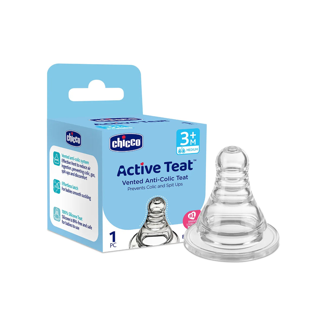 Active Teat Medium Flow 3M+ 1Pc
