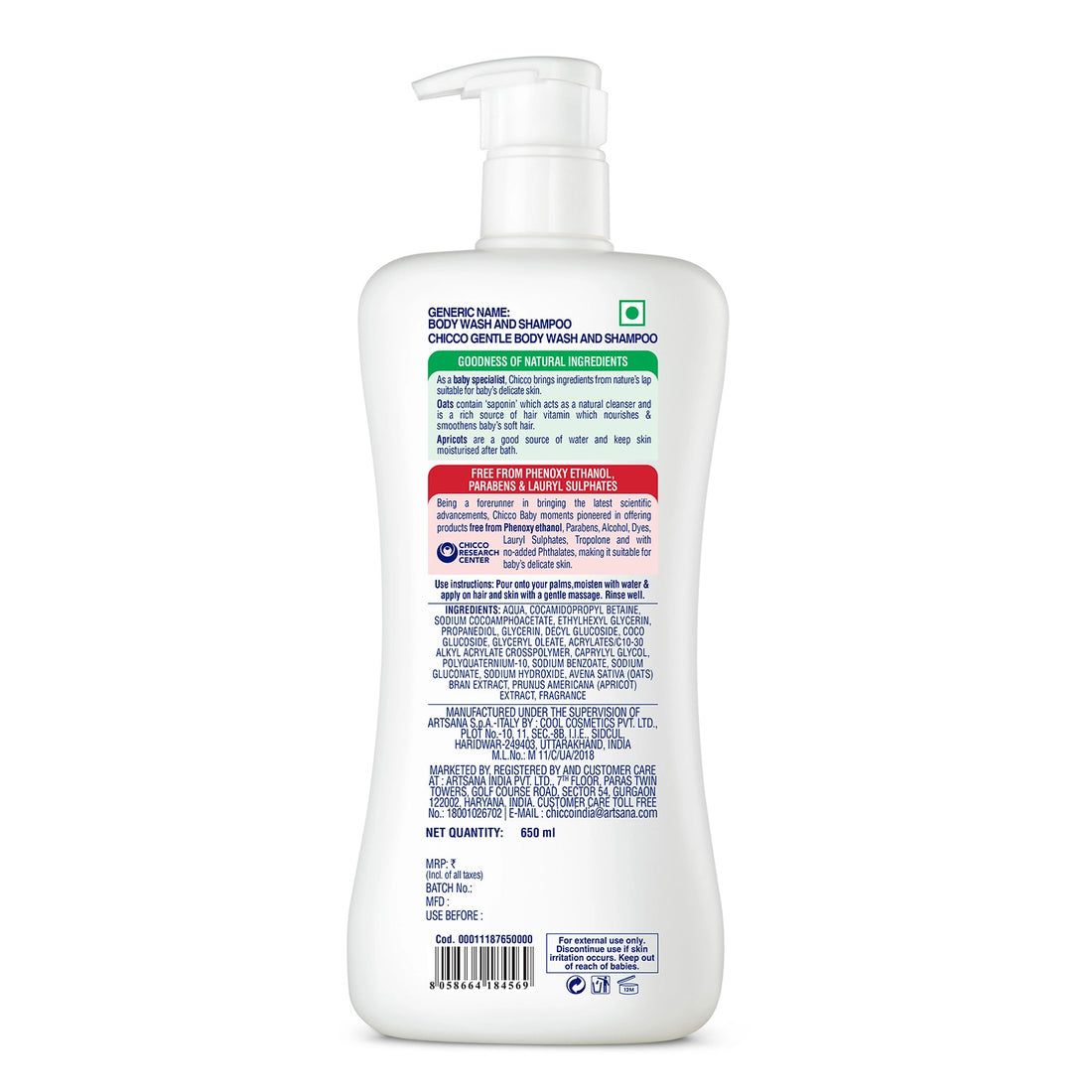 Baby Moments Gentle Bodywash &amp; Shampoo 650 ml