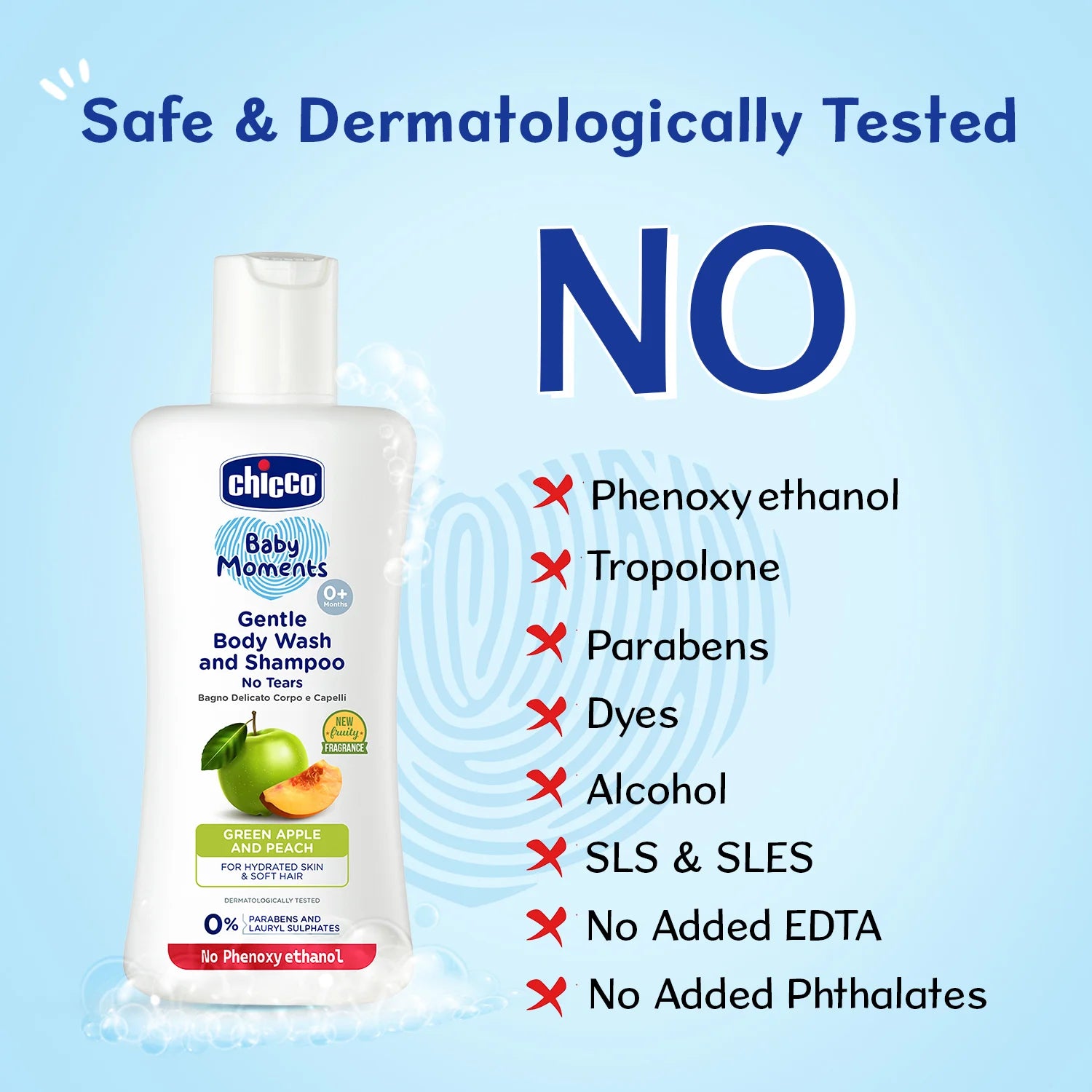 Baby Moments Gentle Bodywash &amp; Shampoo Green Apple 200ml