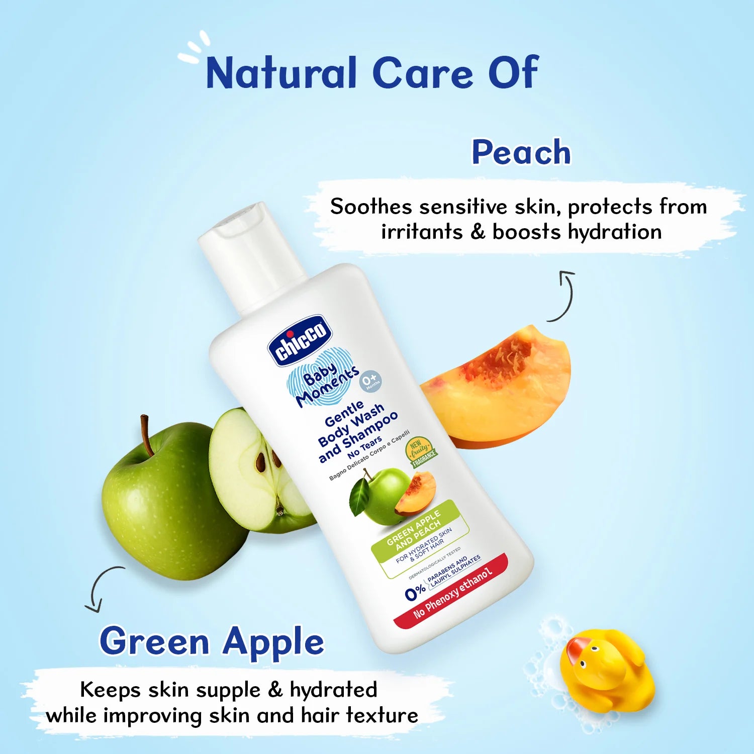 Baby Moments Gentle Bodywash &amp; Shampoo Green Apple 200ml