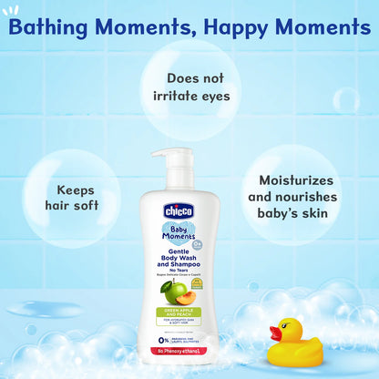 Baby Moments Gentle Bodywash &amp; Shampoo Green Apple 500ml