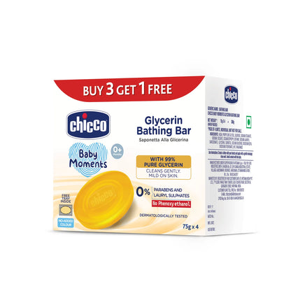 Baby Moments Glycerin Bathing Bar 75g Buy 3 Get 1 Free