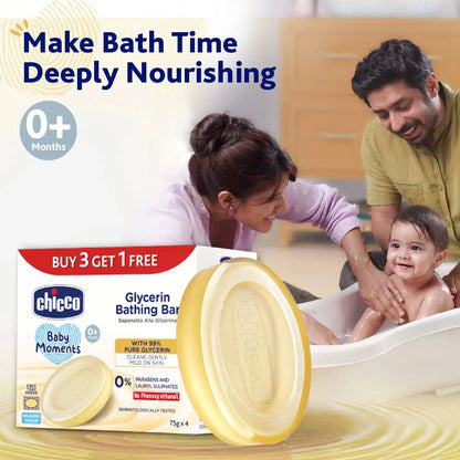 Baby Moments Glycerin Bathing Bar 75g Buy 3 Get 1 Free