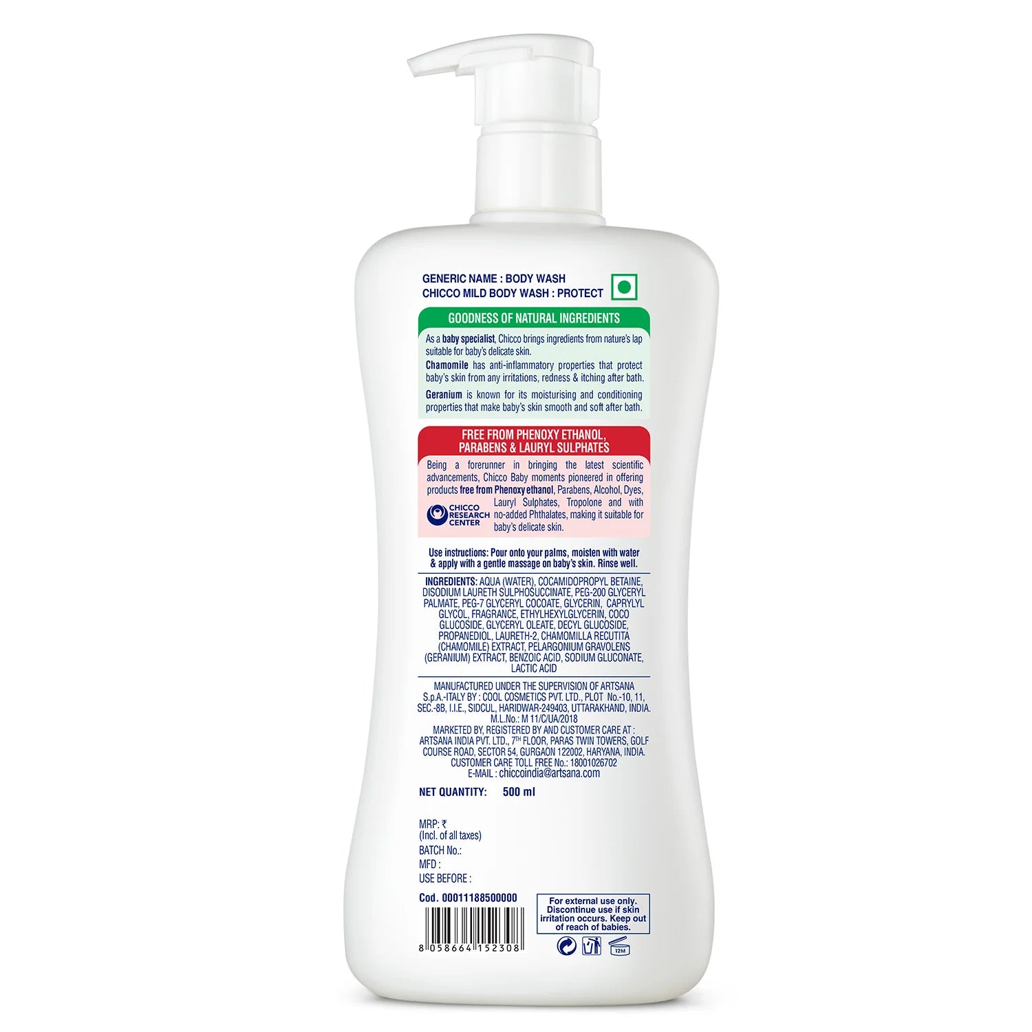 Baby Moments Mild Bodywash Protect 500 ml