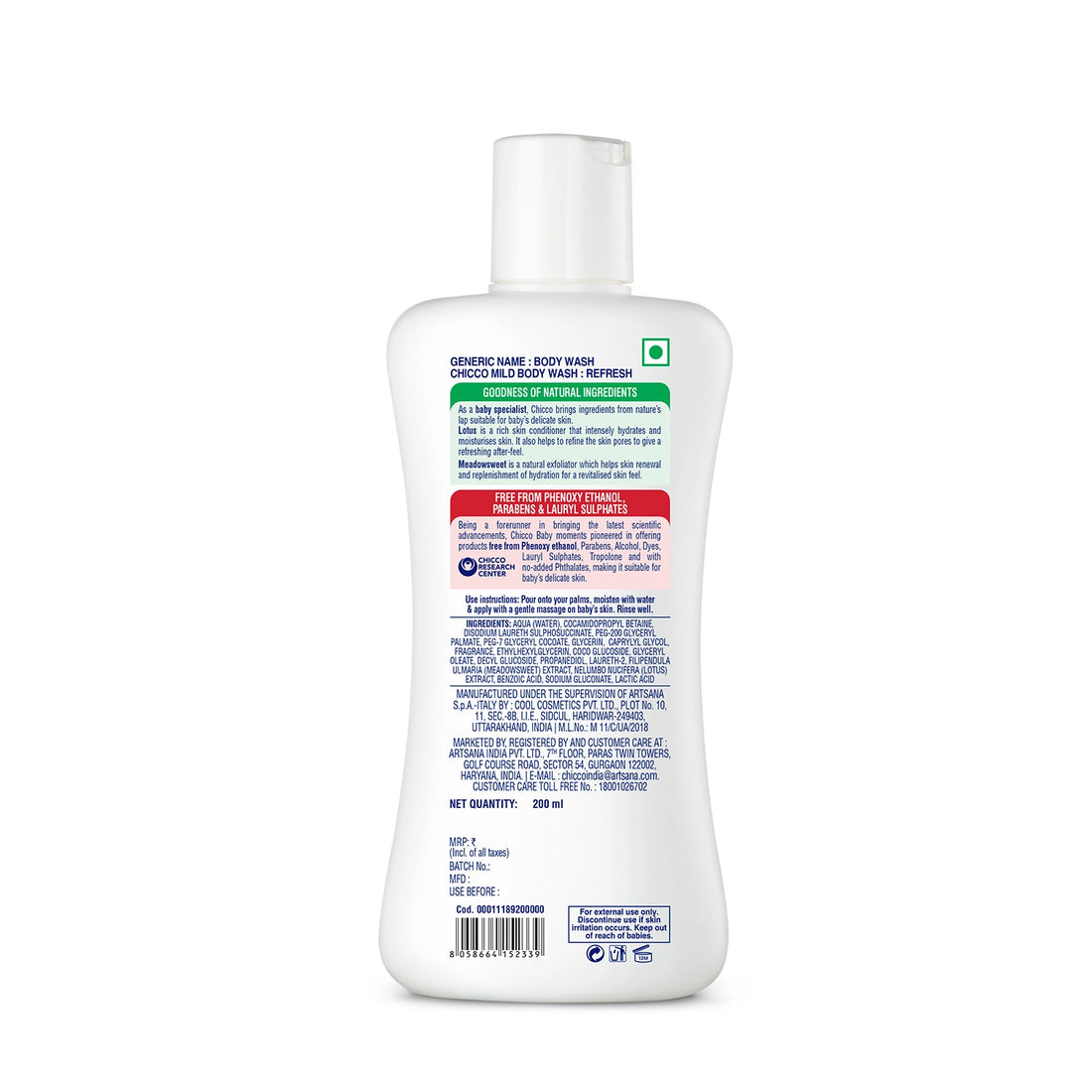 Baby Moments Mild Bodywash Refresh 200 ml