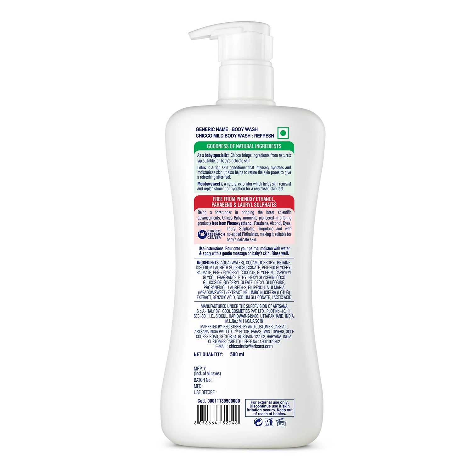 Baby Moments Mild Bodywash Refresh 500 ml