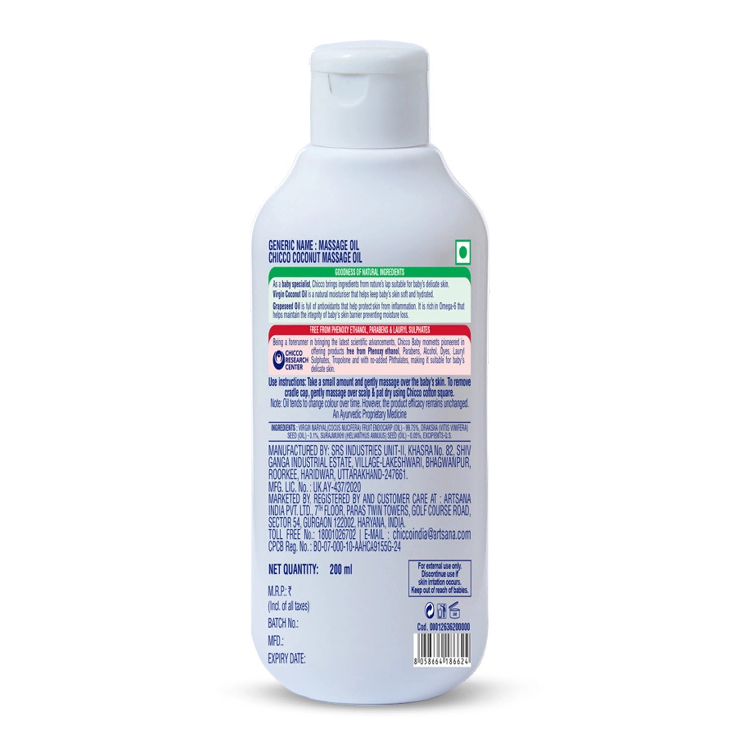 Baby Moments Virgin Coconut Massage Oil 200 ml